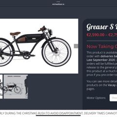 Greaser Electric Bike Reasonable Offers
