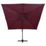 Cantilever Umbrella with Double Top 300x300 cm Bordeaux Red Image 2