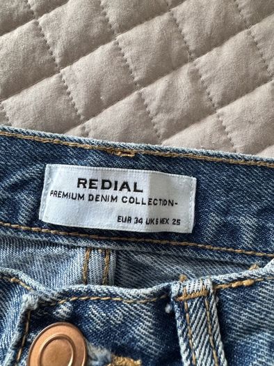 Redial Blue Straight Leg Jeans Size 34