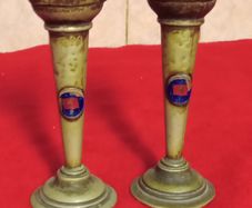 Rare Vintage  Souvenir  R.M.S. Scythia  Trumpet Vase  X 2