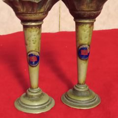 Rare Vintage  Souvenir  R.M.S. Scythia  Trumpet Vase  X 2