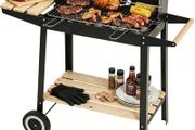Charcoal BBQ Trolley Grill Outdoor Cooking