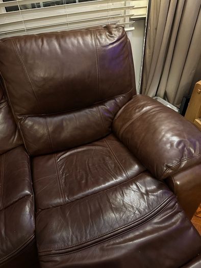 2 seater recliner sofa - brown