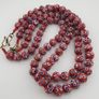 Antique Venetian Style Blue Eyes Red Glass & venetian WhiteHeart Glass Beads Necklace Image 8