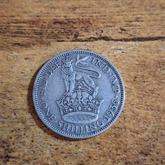 Great Britain UK 1935, One Shilling, George V, Silver Coin - free standard postage