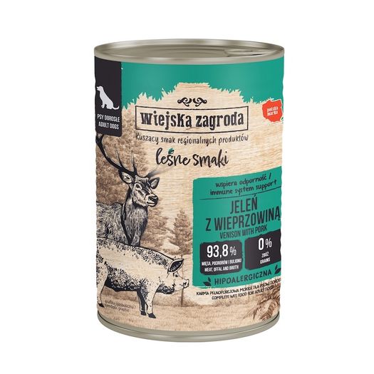 Country of Animals Forest Flavours Venison with pork wet food for adult dogs 400g