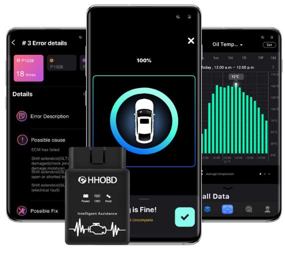 EXZA HHOBD Bluetooth (2nd Gen.) - Smart OBD2 Car Diagnostic, Black