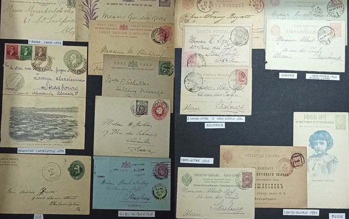 1800s Albert Sigel Strasboug Societe Philatelique Union Postal History Collection