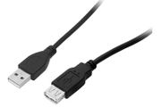 New 3m Black USB 2.0 Extension Cable Male to Female USB Plug A to A # 1540