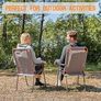Portal Folding Camping Chair for Adults Set of 2 Mesh Garden Picnic Festival Chair Heavy Duty Foldable Lightweight Hard Armrests High Back Collapsible Beach Fishing Chair Portable Supports 150KG Image 3