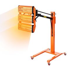 Infrared Curing Lamp, 3300W, Car Paint Dryer with Holder, Timer 1-60 Min, Heating Cabin Cooking Spray 0.8, Curing Lamp for Repair Drying