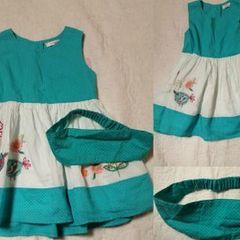 Baby,s Dress With Matching Headband, new