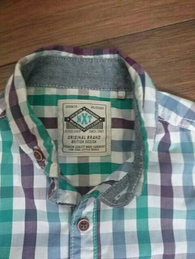 Next Boys Gingham short sleeved shirt