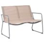 4 Piece Garden Lounge Set Fabric & Steel Cream Image 10