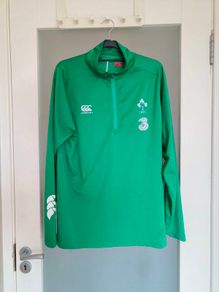 Vintage 2014/2015 Canterbury IRFU Rugby Ireland Quarter-Zip Training Top
