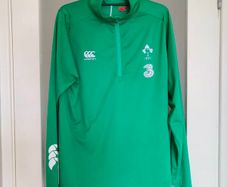 Vintage 2014/2015 Canterbury IRFU Rugby Ireland Quarter-Zip Training Top