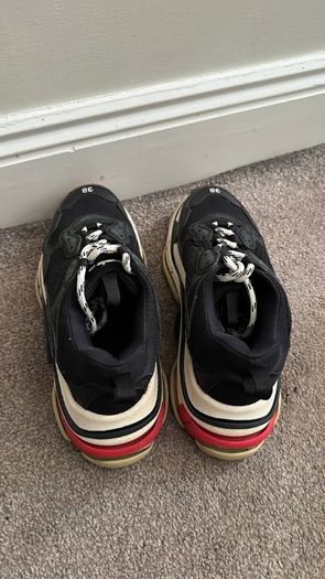 Authentic Balenciaga Triple S Sneakers Black EU 38