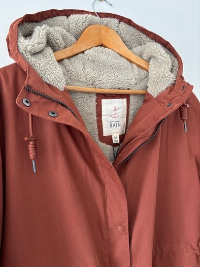 Seasalt Cornwall Brown Plant Hunter Cotton Waterproof Coat
