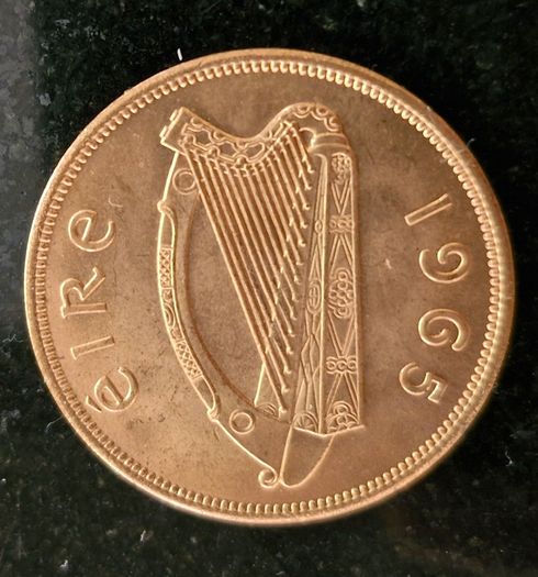 Ireland 1965 Excellent Penny coin