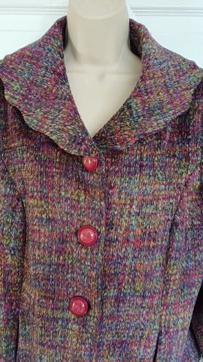 Castle of Ireland Purple Wool/Mix Jacket Size 16
