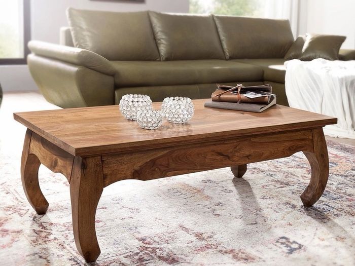 Large Solid Sheesham Coffee Table 110 x 60cm Handmade Wooden Table
