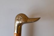 Brass Handle Duck Head Shaped Walking Stick Cane