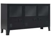 Sideboard Metal Industrial Style 120x35x70 cm Black