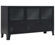 Sideboard Metal Industrial Style 120x35x70 cm Black