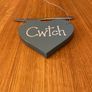Handmade Welsh Wooden Heart Decoration Image 6