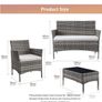 4-Piece Rattan Garden Chair Furniture Set Image 3