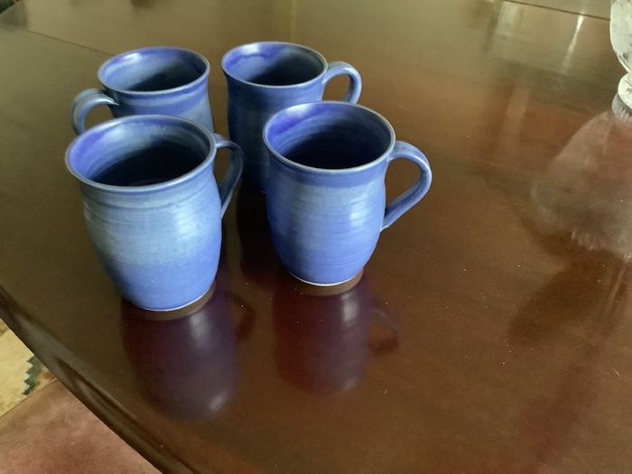 Handmade pottery mugs