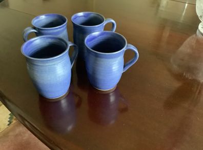 Handmade pottery mugs
