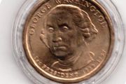 USA George Washington 1789 to 1797 Presidential Dollar Mint in protective Capsule Issued in 2007 as part of Denvir Mintage