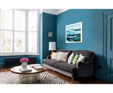 Aviva Stadium, XL Framed Canvas Print, by artist Helen Mathews