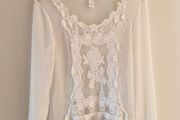 White chiffon top