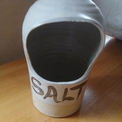 Lovely Vintage Unused Stoneware Salt Pig