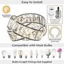 Modern Chrome Light Shade with Clear Acrylic Crystals 19cm x 29cm, Lampshades for Ceiling Lights, Interwoven Rings Pendant Light Shade, Lamp Shades for Bedroom, Living Room, Kitchen, Hallway Image 3