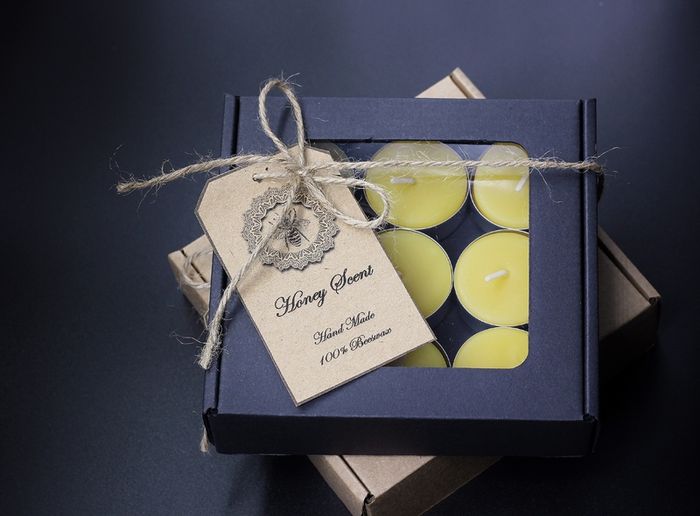 Pure beeswax tea light candles