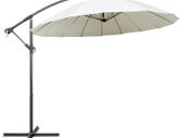 Hanging Parasol White 3 m Aluminium Pole