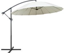 Hanging Parasol White 3 m Aluminium Pole
