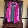 NEW  FURTHER REDUCED from SAMOON a pink casual cardigan with side slits and a matching black and white top with pink trim . Length of both items is 33 inches Image 3