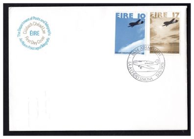 1978 Ireland 50th Anniversary of the First East to West Transatlantic Flight Commemorative Stamps First Day Cover (FDC)