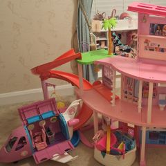 Barbie Dream house, aeroplane and accessories