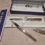 Waterman Exclusive Silver Plated Fluted Fountain Pen 18K Nib & Ballpoint Set Image 4