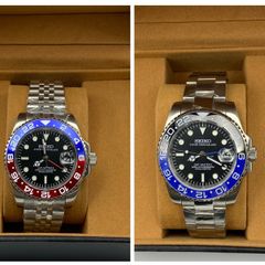 Seiko Mod Watch GMT Pepsi + Batman