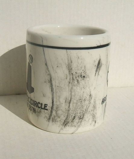 ARCTIC CIRCLE (63/33 N Norway) - a souvenir coffee mug from the Arctic Circle Centre in Norway (c.1990's)
