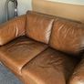 leather two seater sofa Image 3