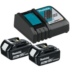 Makita 18v Lxt 5ah Battery & Charger Set Inc 2x 5.0ah Batts & Dc18rc Charger