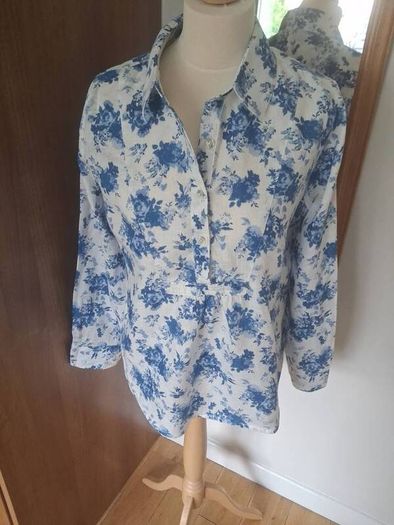 Monsoon 100% Linen Top/Blouse Size 12-14