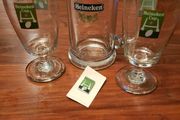 Selection of Heineken glasses